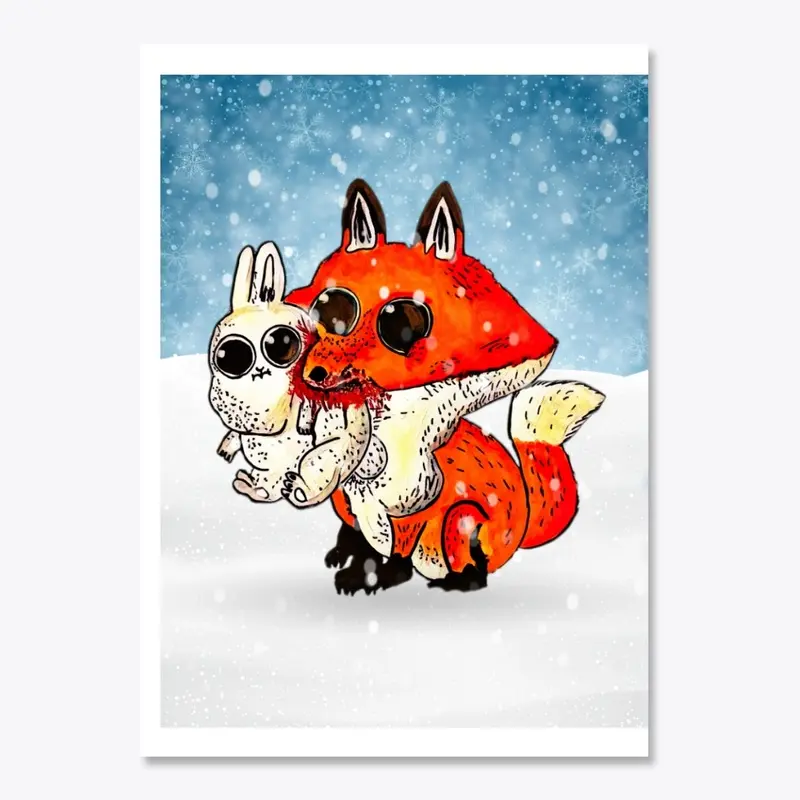 Fox and Bunny Winter Wonderland