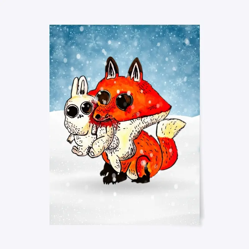 Fox and Bunny Winter Wonderland