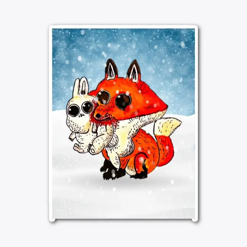 Fox and Bunny Winter Wonderland